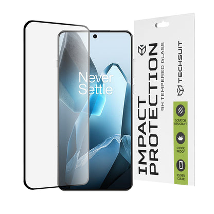Folie de protectie Ecran Techsuit pentru OnePlus 13, Sticla Securizata, Full Glue, 111D, Neagra