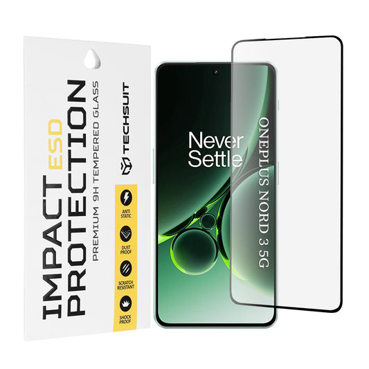 Folie de protectie Ecran Techsuit pentru OnePlus Nord 3, Sticla Securizata, Full Glue, Neagra