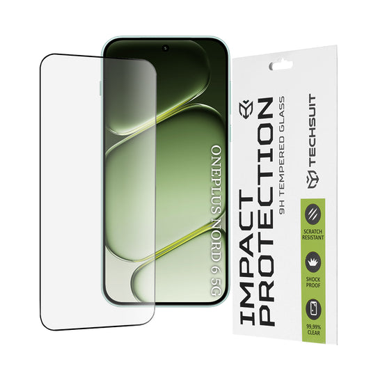 Folie de protectie Ecran Techsuit pentru OnePlus Nord 6, Sticla Securizata, Full Glue, 111D, Neagra