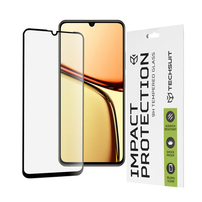 Folie de protectie Ecran Techsuit pentru Realme C63 / C61, Sticla Securizata, Full Glue, 111D, Neagra