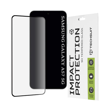 Folie de protectie Ecran  Techsuit pentru Samsung Galaxy A57 5G, Sticla Securizata, Full Glue, 111D, Neagra