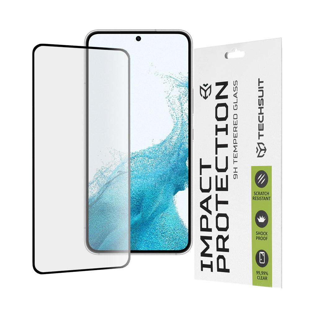 Folie de protectie Ecran Techsuit pentru Samsung Galaxy S23 S911 / S22 5G S901, Sticla Securizata, Full Glue, 111D, Neagra