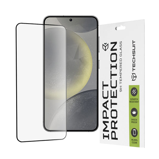 Folie de protectie Ecran Techsuit pentru Samsung Galaxy S25 S931 / S24 S921, Sticla Securizata, Full Glue, 111D, Neagra