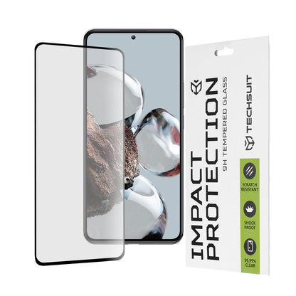 Folie de protectie Ecran Techsuit pentru Xiaomi 12T / 12T Pro, Sticla Securizata, Full Glue, 111D, Neagra