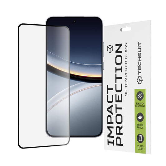 Folie de protectie Ecran Techsuit pentru Xiaomi Poco F7, Sticla Securizata, Full Glue, 111D, Neagra