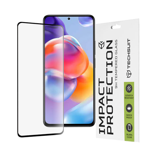 Folie de protectie Ecran Techsuit pentru Xiaomi Poco X4 Pro 5G / Redmi Note 11 Pro+ 5G, Sticla Securizata, Full Glue, 111D, Neagra