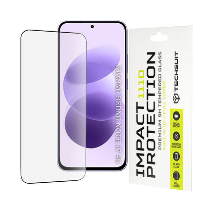 Folie de protectie Ecran Techsuit pentru Xiaomi Redmi Note 17 4G / Note 17 5G, Sticla Securizata, Full Glue, 111D, Neagra