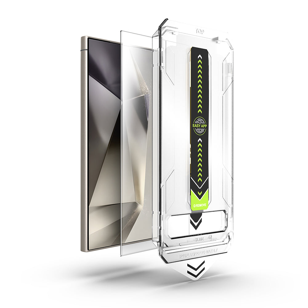 Folie de protectie Ecran Techsuit TitanGlass CrystalHD pentru Samsung Galaxy S24 Ultra S928, Sticla Securizata, Full Glue