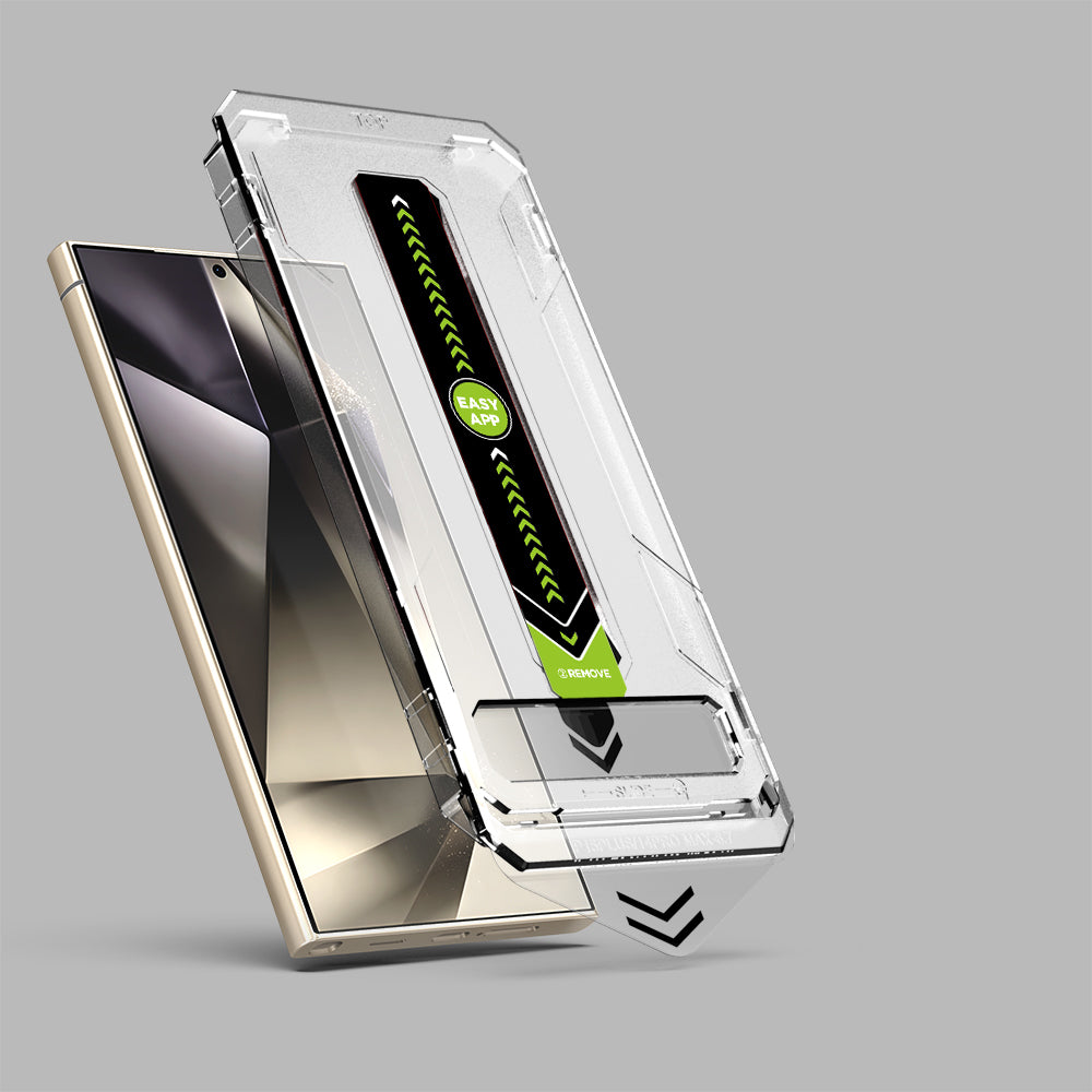 Folie de protectie Ecran Techsuit TitanGlass CrystalHD pentru Samsung Galaxy S24 Ultra S928, Sticla Securizata, Full Glue, Set 2 bucati
