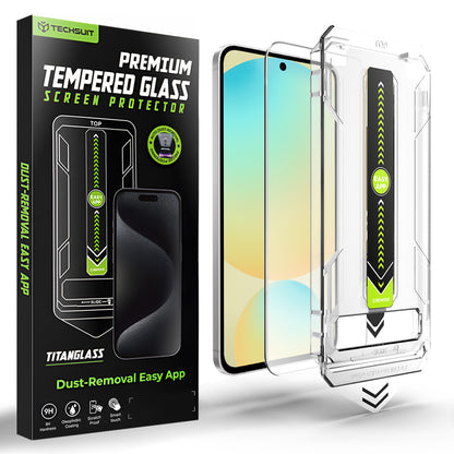 Folie de protectie Ecran Techsuit TitanGlass CrystalHD pentru Samsung Galaxy A56 A566 / S24 FE S721, Sticla Securizata, Full Glue