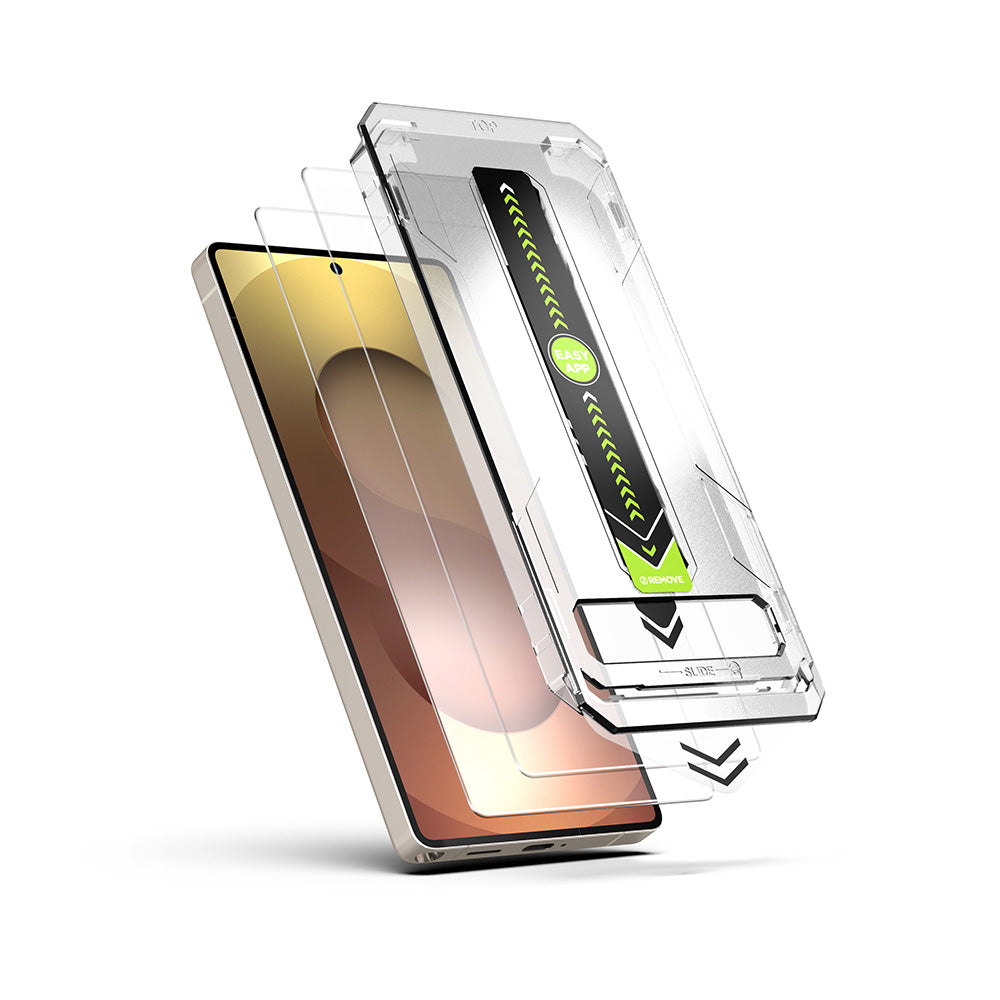 Folie de protectie Ecran Techsuit TitanGlass CrystalHD pentru Samsung Galaxy S26, Sticla Securizata, Full Glue, Set 2 bucati