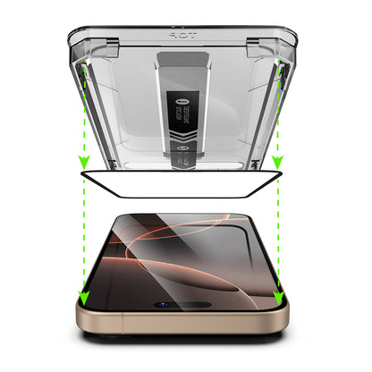 Folie de protectie Ecran Techsuit TitanGlass pentru Apple iPhone 17e / 16e / 14 / 13 Pro, Sticla Securizata, Full Glue, Neagra