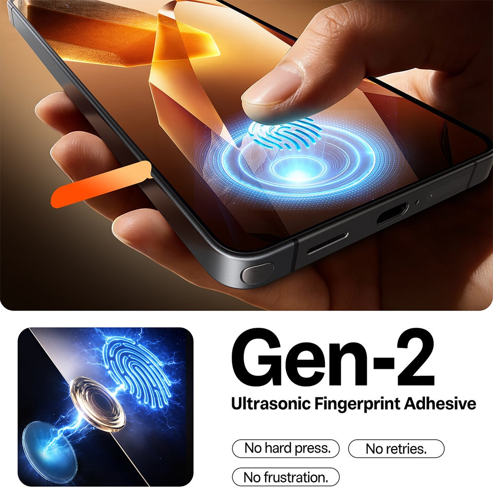 Folie de protectie Ecran Torras GlassGo Install Master pentru Samsung Galaxy S26, Sticla Securizata, Full Glue, Transparenta