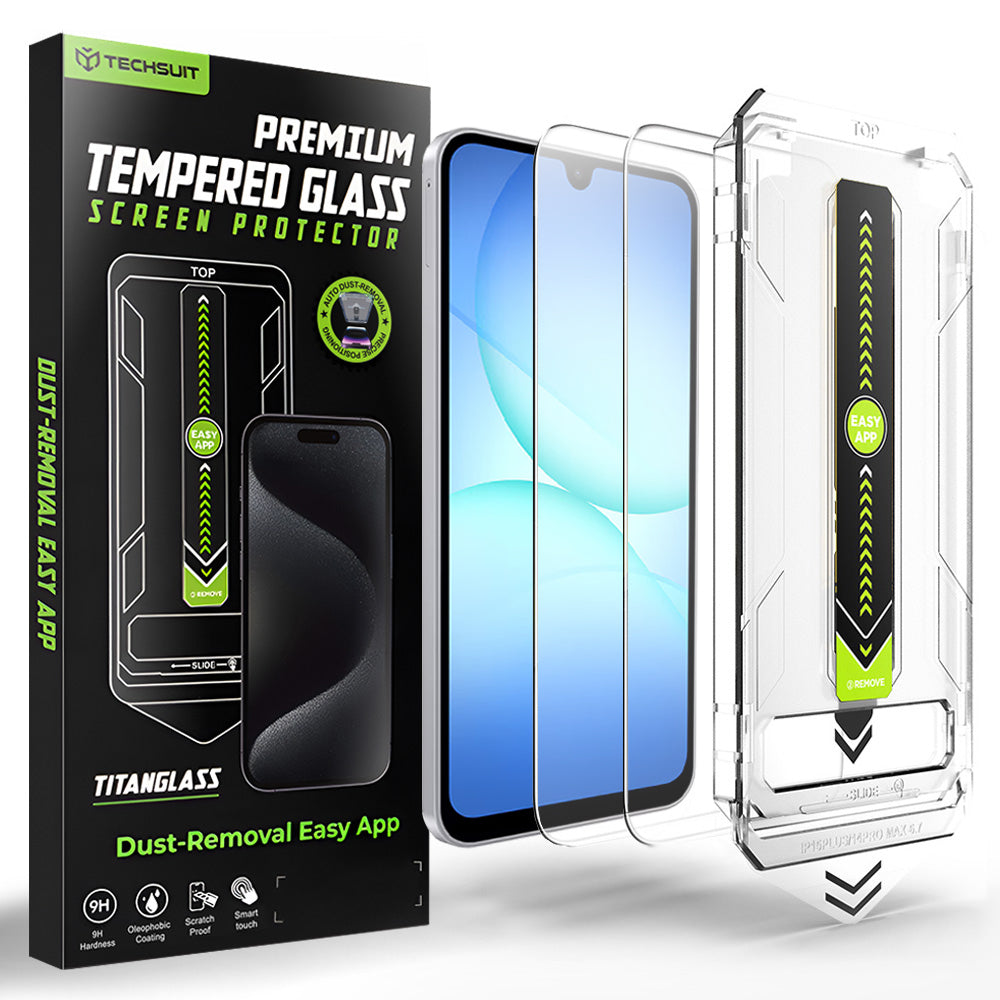 Folie de protectie Techsuit TitanGlass CrystalHD pentru Samsung Galaxy A17 5G / A16 5G A166 / A16 4G A165, Sticla Securizata, Set 2 bucati