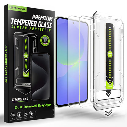 Folie de protectie Techsuit TitanGlass CrystalHD pentru Samsung Galaxy A37 5G / A36 A366, Sticla Securizata, Set 2 bucati