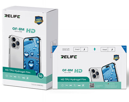 Folie Hidrogel / TPU Relife GF-8M pentru Aparat Laminare UV Vid Sunshine C3 Mix Ultra, 120mm x 210mm, Set 50 bucati