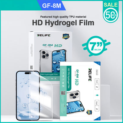 Folie Hidrogel / TPU Relife GF-8M pentru Aparat Laminare UV Vid Sunshine C3 Mix Ultra, 120mm x 210mm, Set 50 bucati