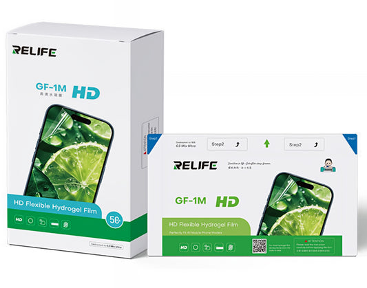 Folie Hidrogel / TPU Relife GF-1M pentru Aparat Laminare UV Vid Sunshine C3 Mix Ultra, 120mm x 210mm, Set 50 bucati