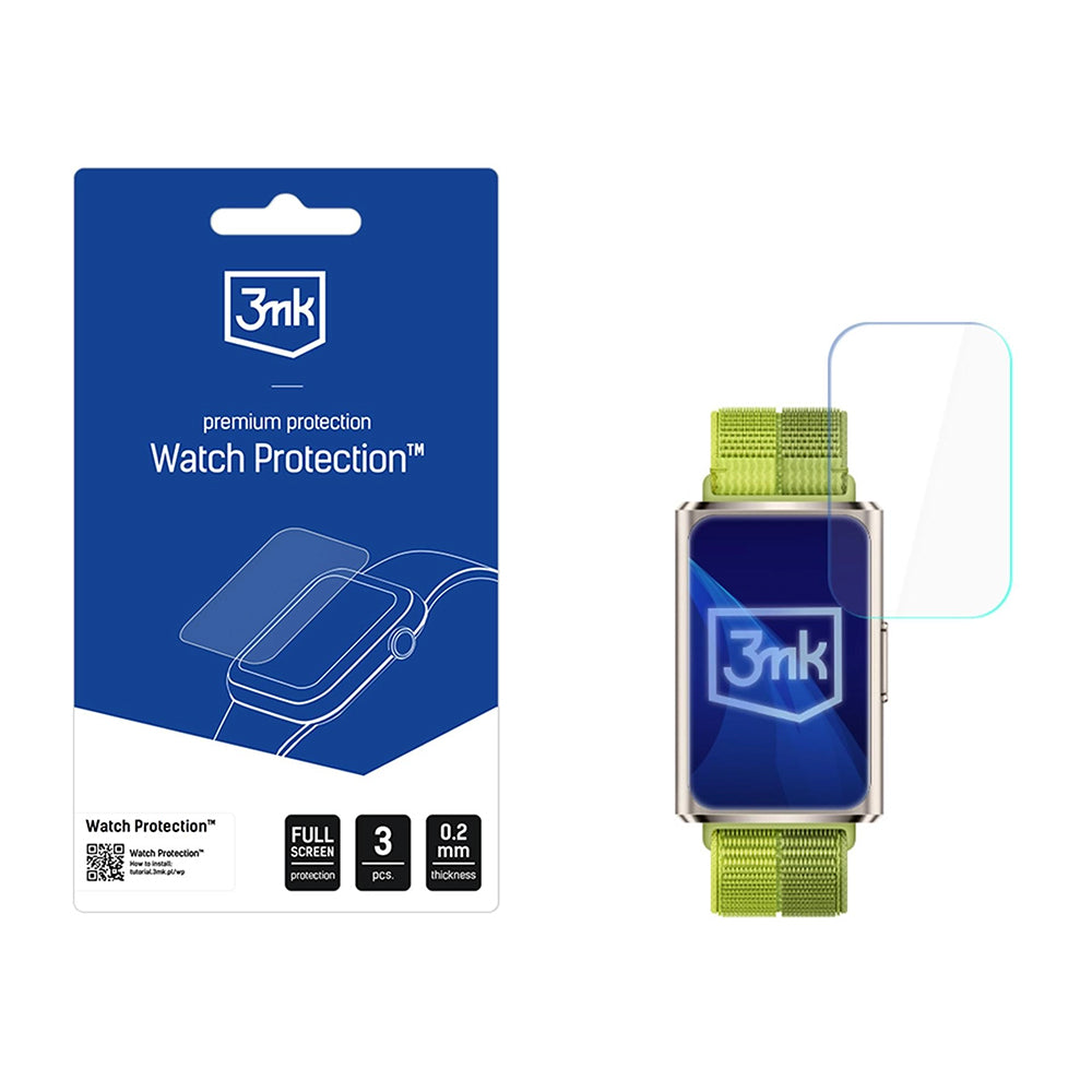 Folie Protectie 3MK Arc pentru Huawei Band 11 Pro, Set 3 bucati, Plastic