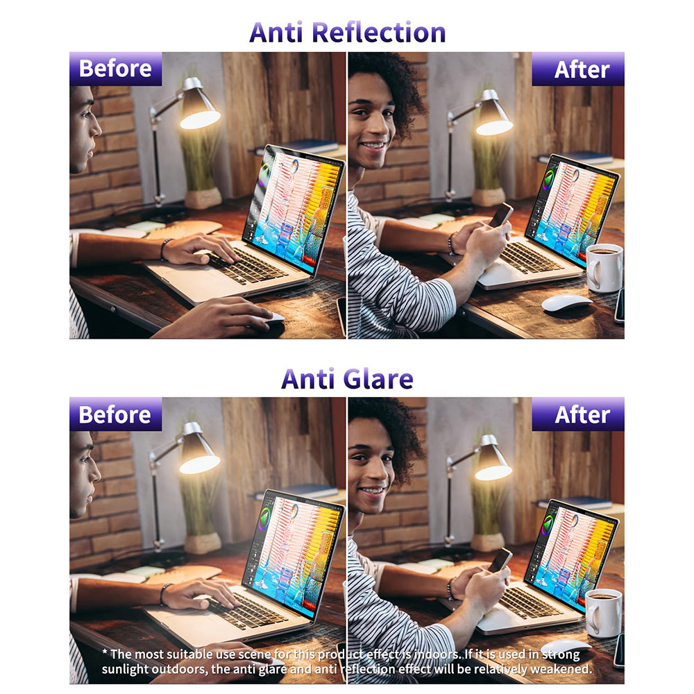 Folie Protectie Ecran Anti Blue Light Techsuit VisionProX pentru Apple MacBook Air M3 15inch (2024) / Air M2 15inch (2023), Plastic