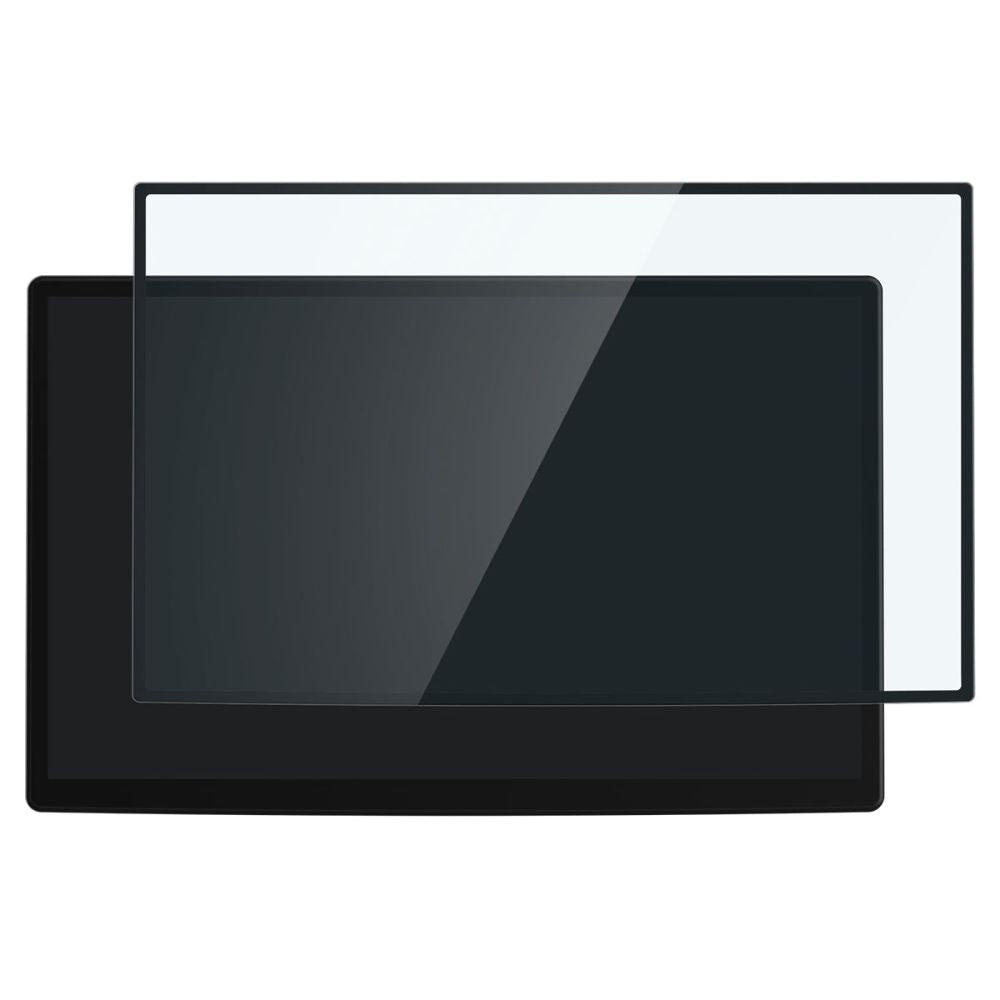 Folie Protectie Spigen GlastR EZ FIT pentru Navigatie Tesla X / S (2022 - 2021), Sticla Securizata, Neagra AGL04688
