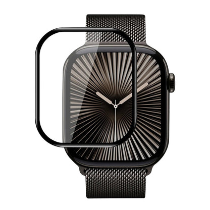Folie Protectie Blueo High Molecule pentru Apple Watch 10 46mm Series, Sticla Securizata, Neagra