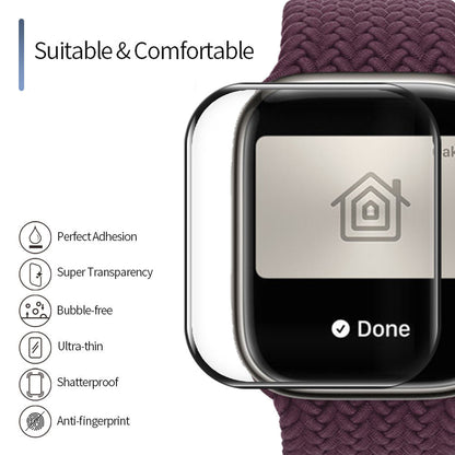 Folie Protectie Blueo High Molecule pentru Apple Watch 40mm Series, Sticla Securizata, Neagra