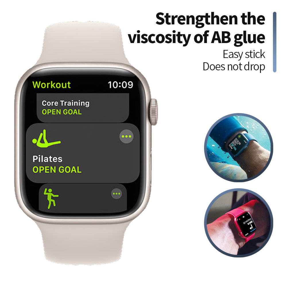 Folie Protectie Blueo High Molecule pentru Apple Watch 44mm Series, Sticla Securizata, Neagra