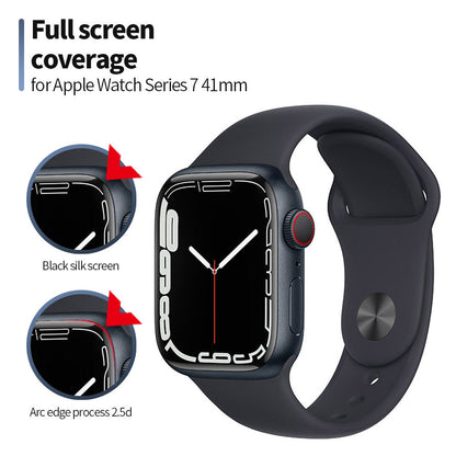 Folie Protectie Blueo High Molecule pentru Apple Watch 44mm Series, Sticla Securizata, Neagra