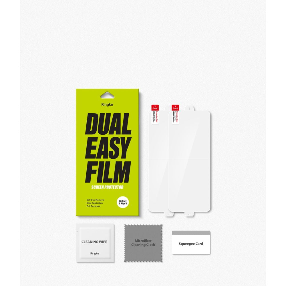 Folie de protectie Ecran Interior Ringke Dual Easy pentru Samsung Galaxy Z Flip4 F721, Plastic, Set 2 bucati