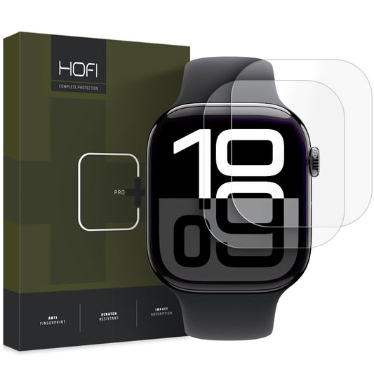 Folie Protectie HOFI HYDROFLEX PRO+ pentru Apple Watch 46mm Series, Set 2 bucati, Plastic