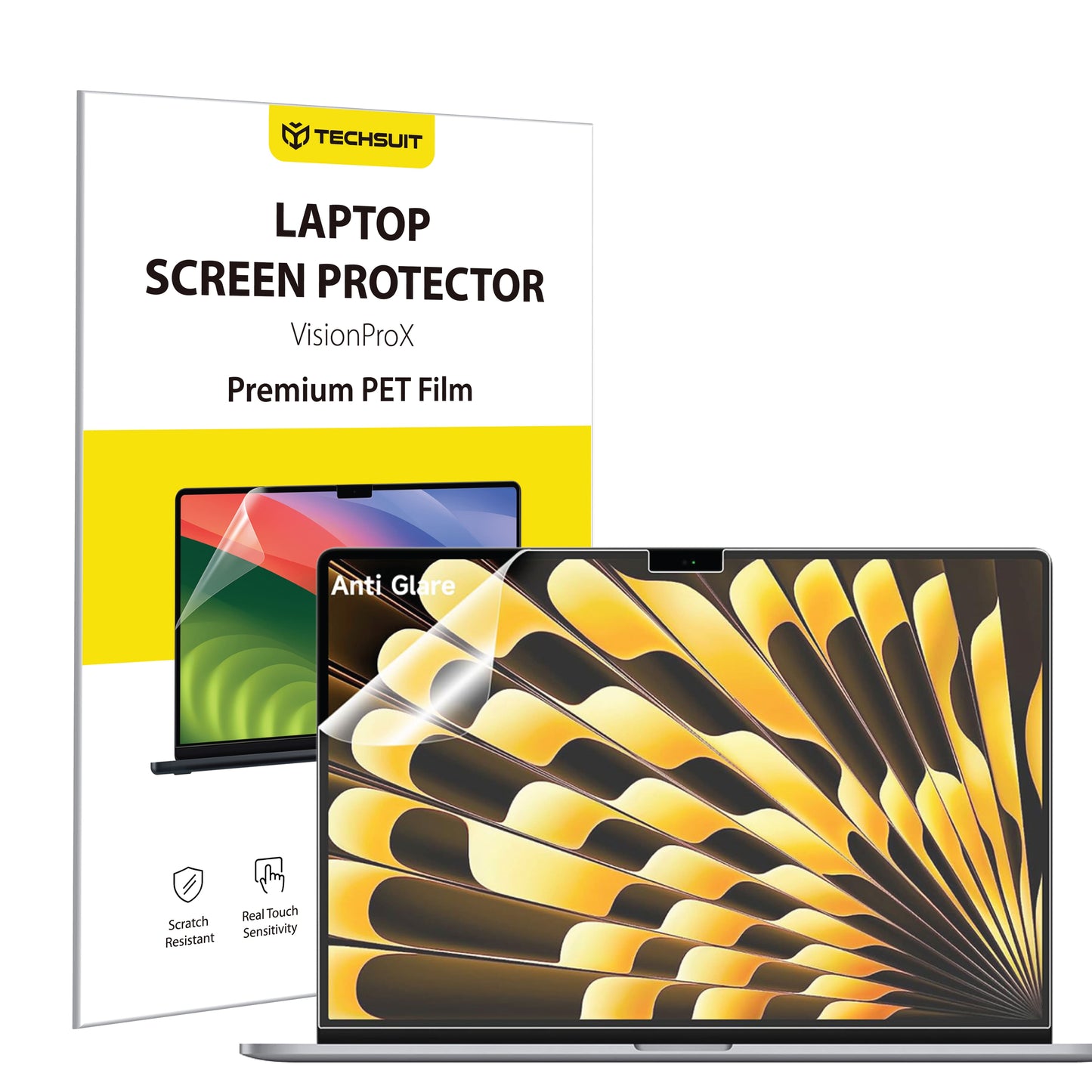 Folie Protectie Ecran Matte Anti Blue Light Techsuit VisionProX pentru Apple MacBook Air M3 15inch (2024) / Air M2 15inch (2023), Plastic