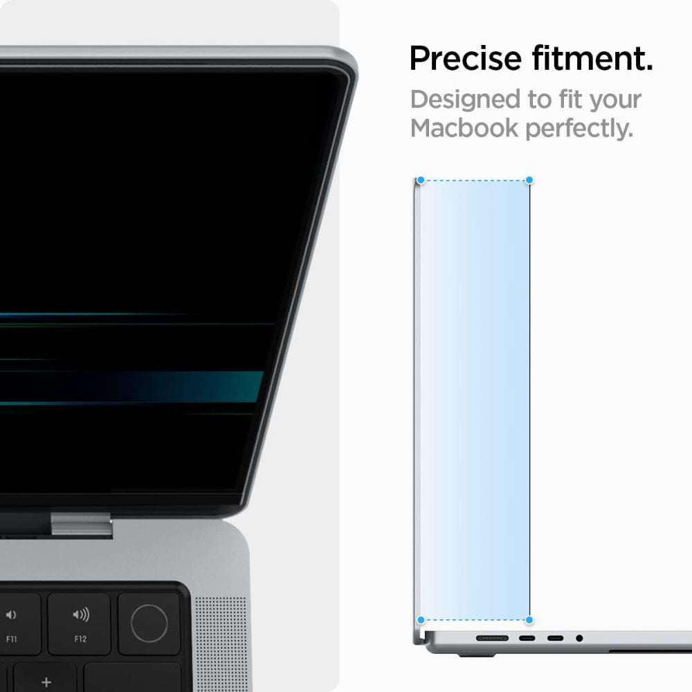 Folie Protectie Ecran Privacy Spigen Safe View Magnetic pentru Apple MacBook Pro 14inch (2022) / (2024) / (2023) / (2021), Plastic AFL06158