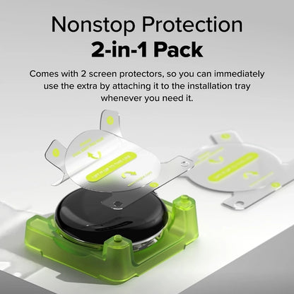 Folie Protectie Ringke Dual Easy Pro pentru Google Pixel Watch 4 45mm, Set 2 bucati, Plastic