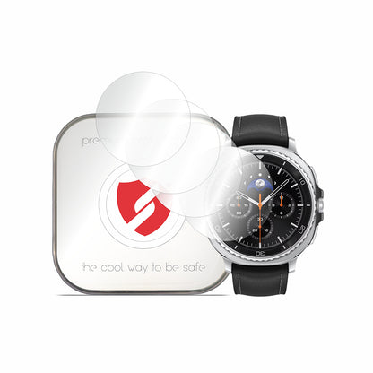 Folie Protectie Smart Protection Premium Classic pentru Samsung Galaxy Watch8 Classic, Set 4 bucati, Plastic