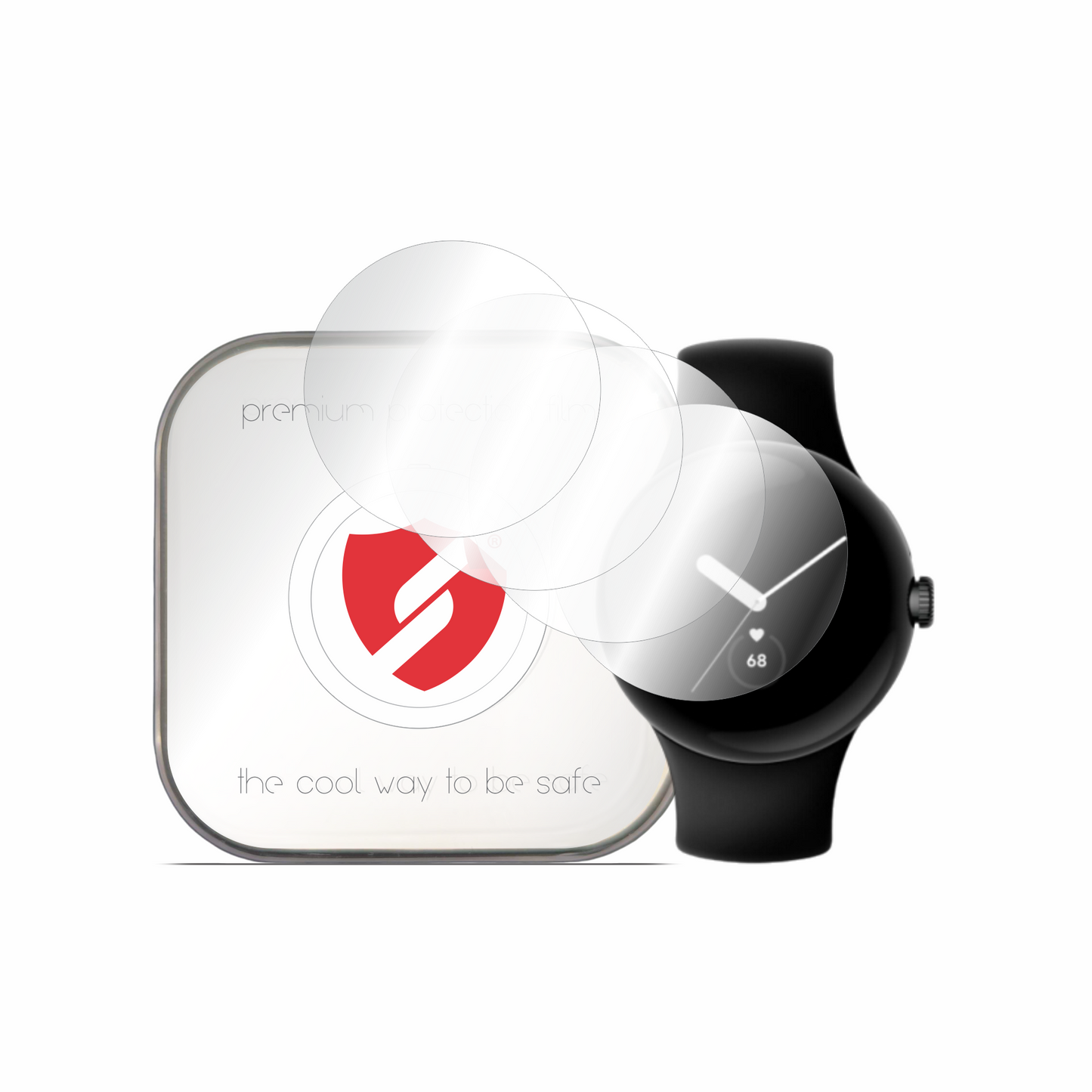 Folie Protectie Smart Protection Premium Classic pentru Google Pixel Watch 2 / Watch, Set 4 bucati, Plastic