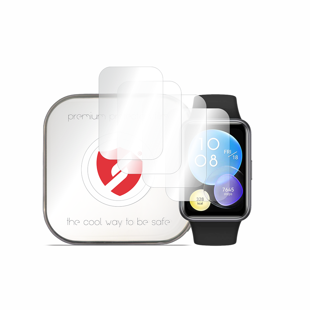 Folie Protectie Smart Protection Premium Classic pentru Huawei Watch Fit 2, Set 4 bucati, Plastic