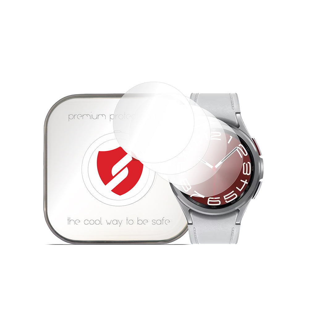 Folie Protectie Smart Protection Premium Classic pentru Samsung Galaxy Watch6 Classic 47mm, Set 4 bucati, Plastic