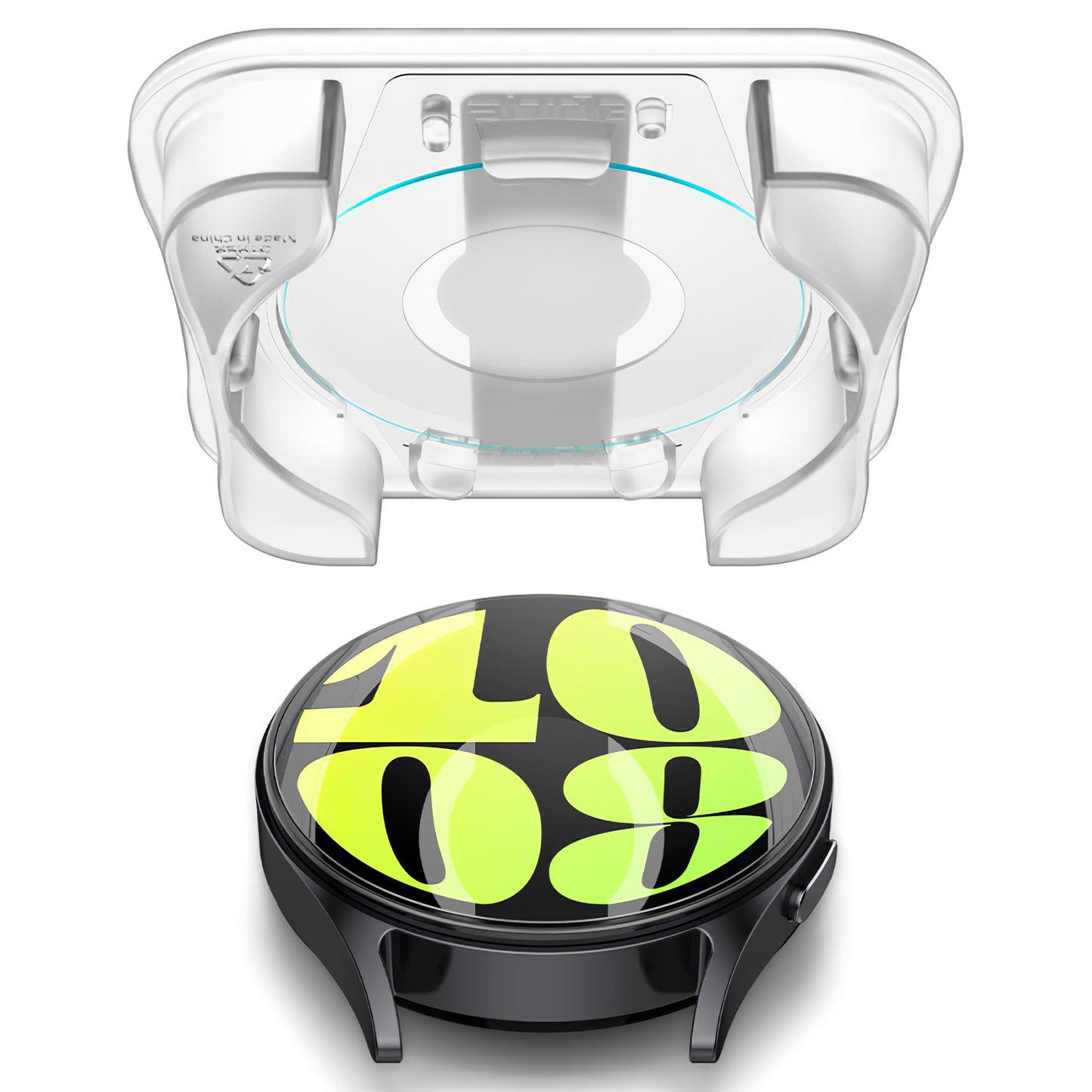 Folie Protectie Spigen GlastR EZ FIT pentru Samsung Galaxy Watch7 / Watch6 / Watch5 / Watch4 44mm Series, Set 2 bucati, Sticla Securizata AGL08493