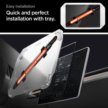 Folie Protectie Spigen GlastR EZ FIT Anti-Glare FC pentru Navigatie Tesla Y (2026 / 2025) / 3 (2026 / 2025 / 2024), Sticla Securizata AGL07152