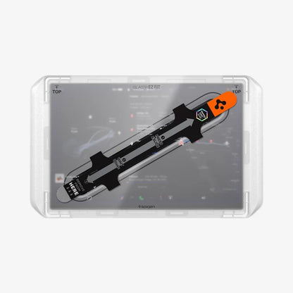Folie Protectie Spigen GlastR EZ FIT pentru Navigatie Tesla Y 2026 Premium / Performance, Sticla Securizata AGL10820