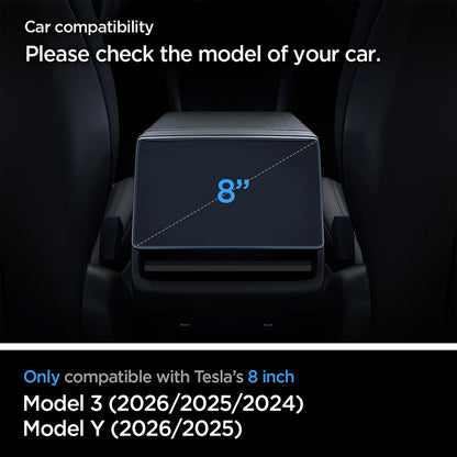 Folie Protectie Spigen GlastR Slim Anti-Glare pentru Navigatie Tesla Y (2026 / 2025) / 3 (2026 / 2025 / 2024), Sticla Securizata AGL07586