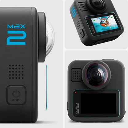 Folie Protectie Ecran Spigen GlastR Slim pentru GoPro Max 2, Set 2 bucati, Sticla Securizata AGL11230
