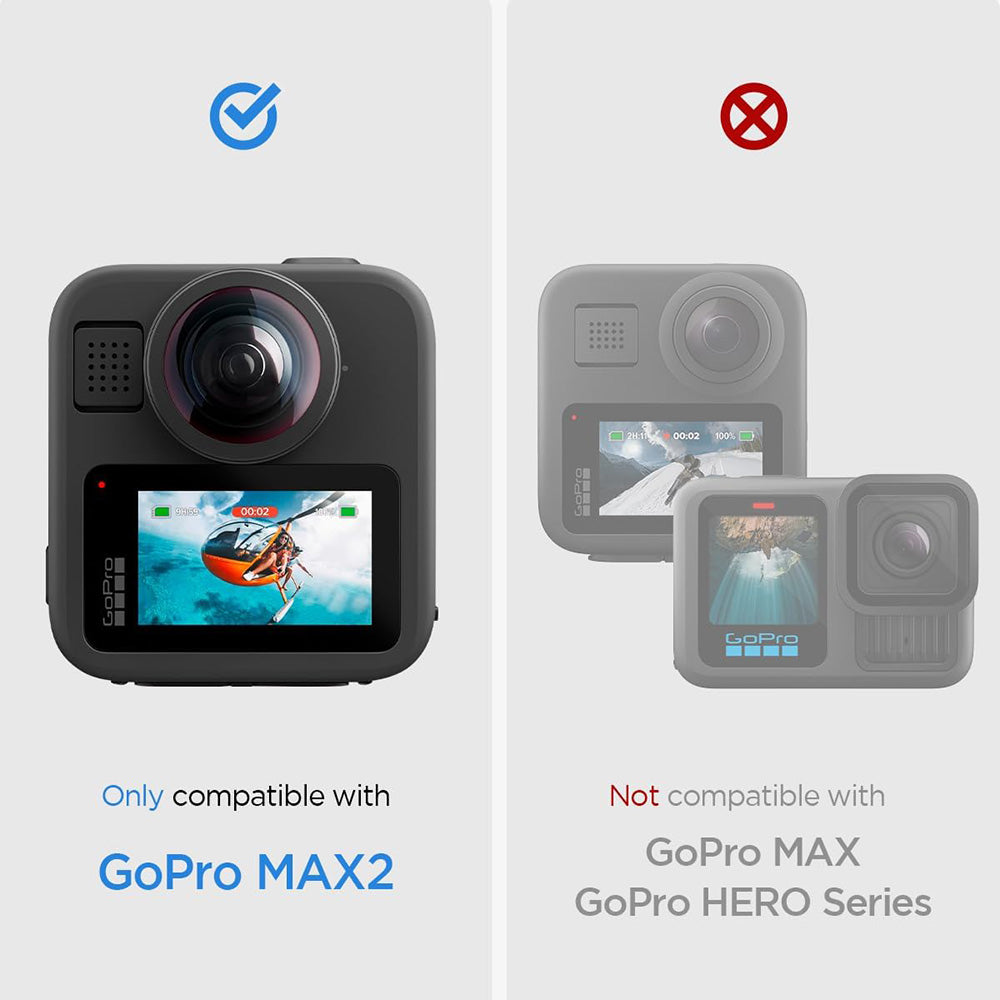 Folie Protectie Ecran Spigen GlastR Slim pentru GoPro Max 2, Set 2 bucati, Sticla Securizata AGL11230