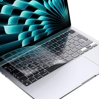Husa Protectie Tastatura Techsuit PureTypeX pentru Apple MacBook Pro 14 / Air 13 /  Air 15 Series, Transparenta
