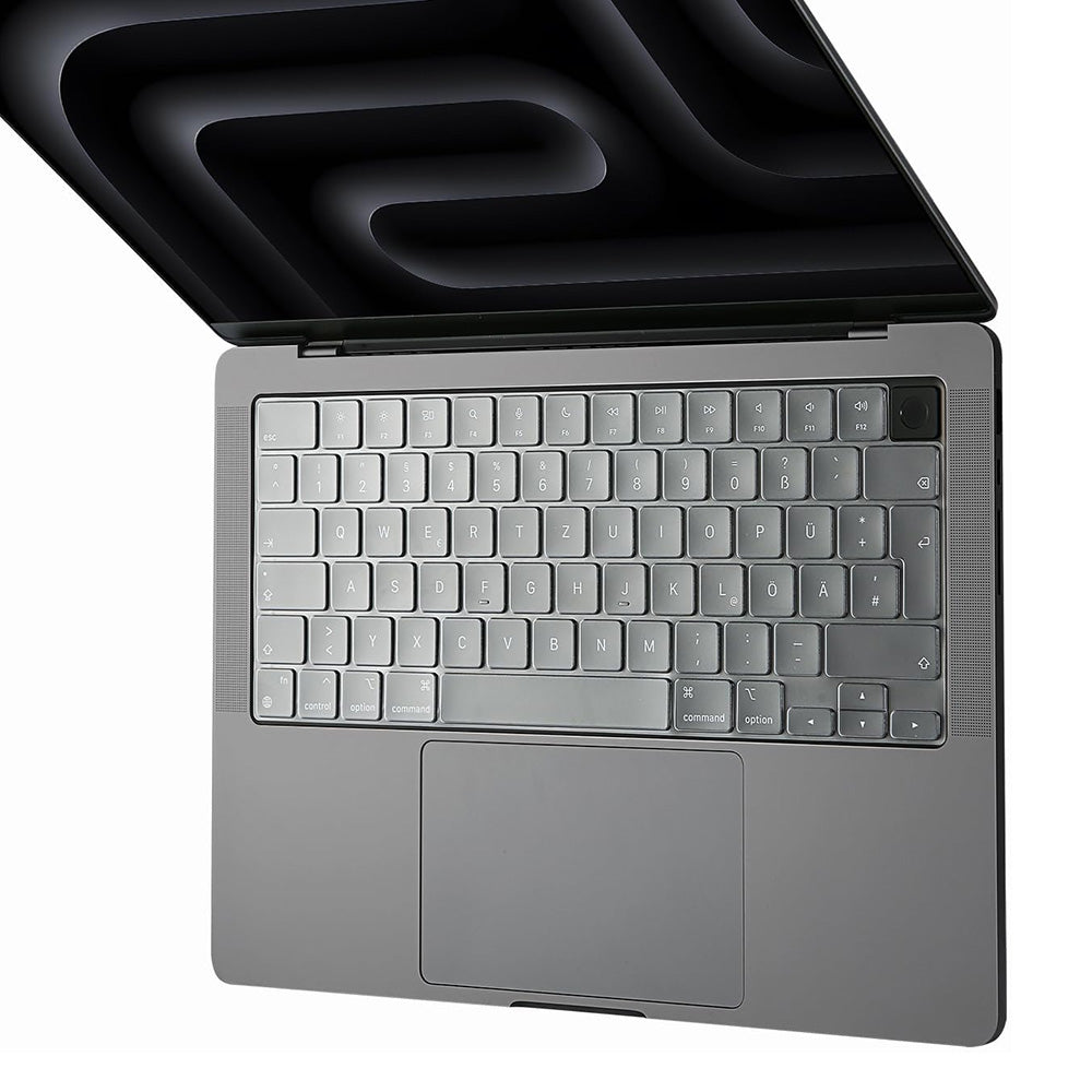 Husa Protectie Tastatura Techsuit PureTypeX pentru Apple MacBook Pro 14 / Air 13 /  Air 15 Series, Transparenta