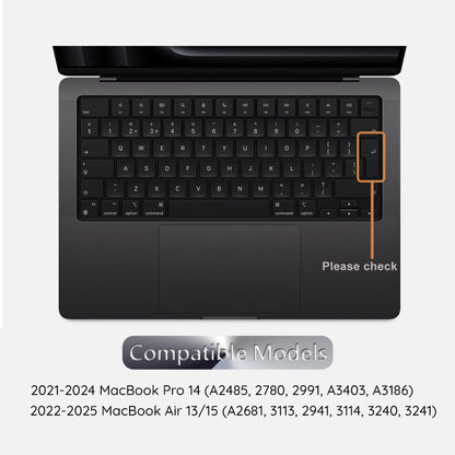 Husa Protectie Tastatura Techsuit PureTypeX pentru Apple MacBook Pro 14 / Air 13 /  Air 15 Series, Transparenta