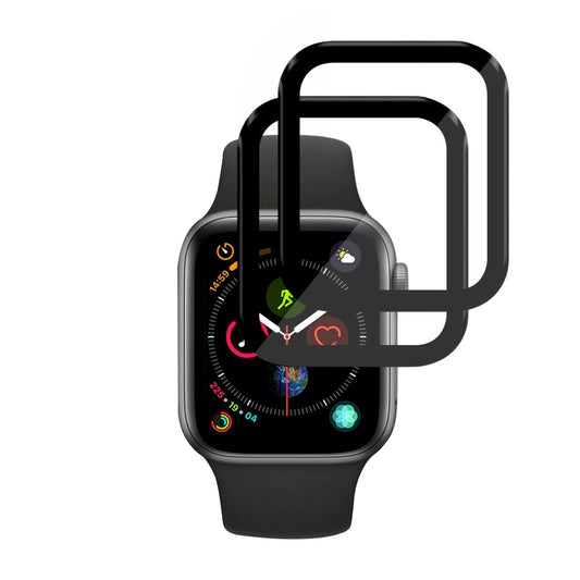Folie Protectie Techsuit Nano Flex pentru Apple Watch 40mm Series, Set 2 bucati, Plastic, Neagra