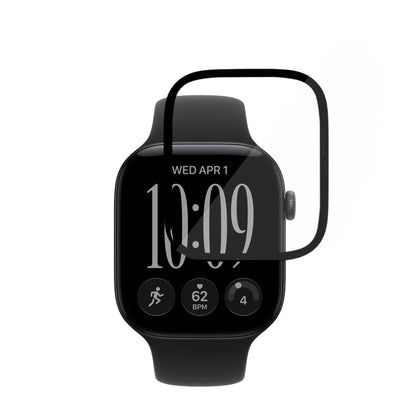 Folie Protectie Techsuit Nano Flex pentru Apple Watch Series 12 46mm, Set 2 bucati, Plastic, Neagra