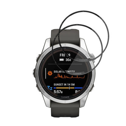 Folie Protectie Techsuit Nano Flex pentru Garmin Fenix 7S Pro Solar, Set 2 bucati, Plastic, Neagra